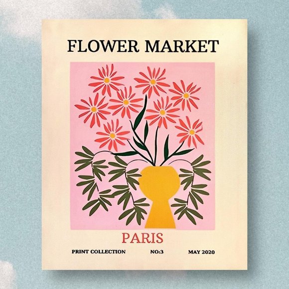 Flower Market Paris canvas poster, BRAND NEW - Picture 1 of 1